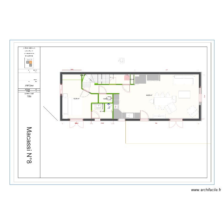 1/50 eme Macassi NIV 0. Plan de 0 pièce et 0 m2