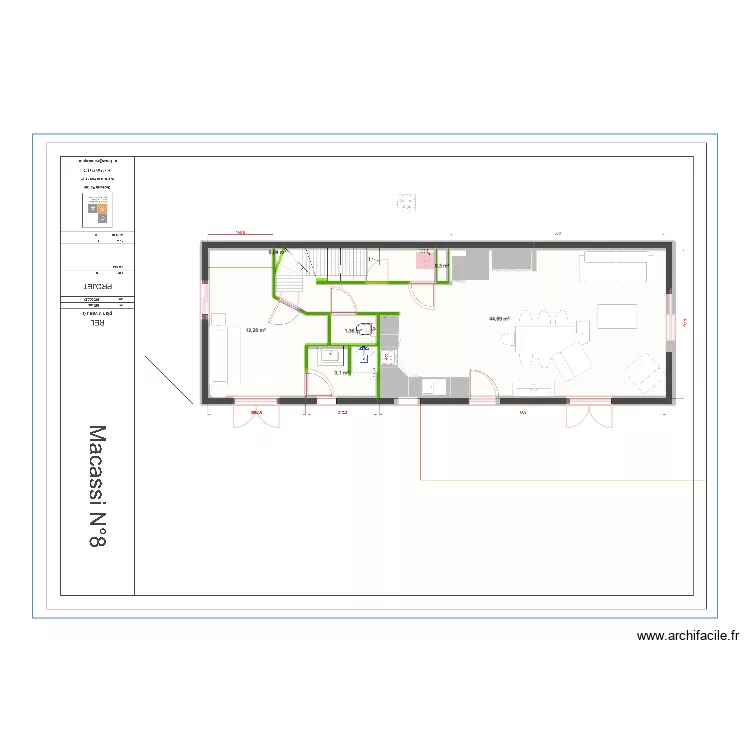 1/50 eme Macassi NIV 0. Plan de 