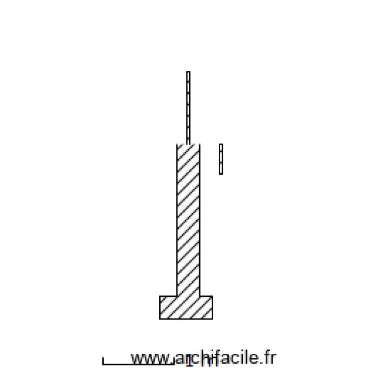 COUPE. Plan de 