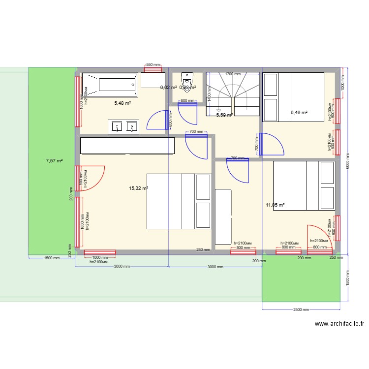 105 2 Матвейково. Plan de 16 pièces et 135 m2