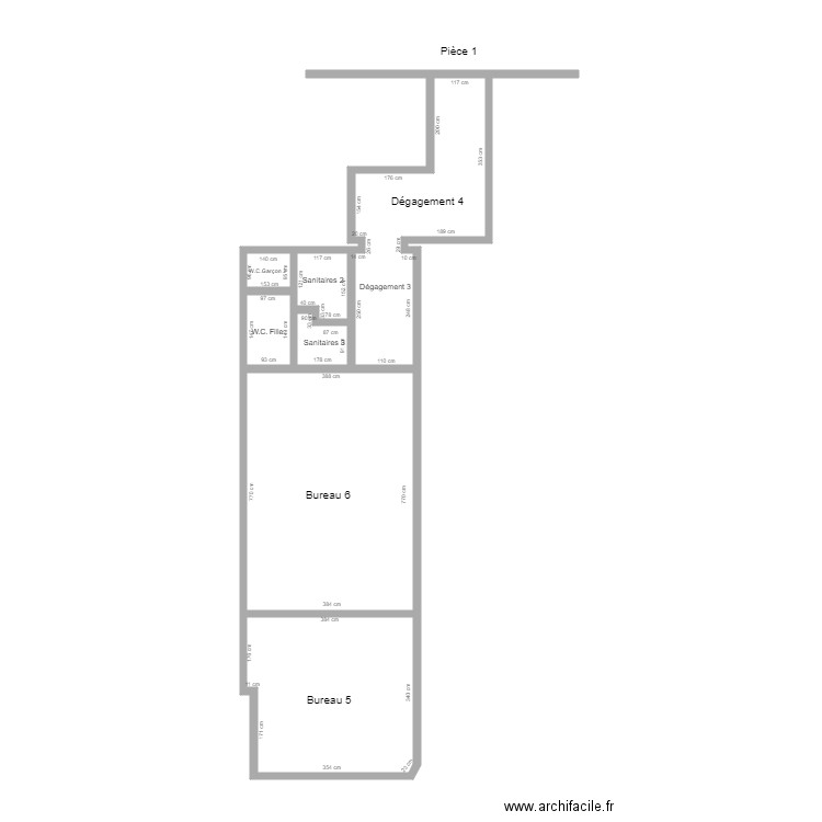 Plan Bureau Etage 2. Plan de 0 pièce et 0 m2
