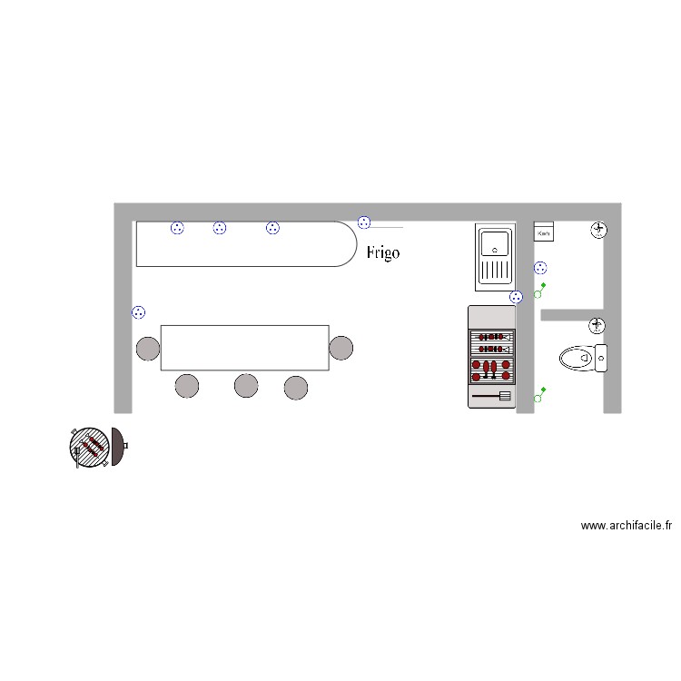 plan pool house intérieur. Plan de 0 pièce et 0 m2