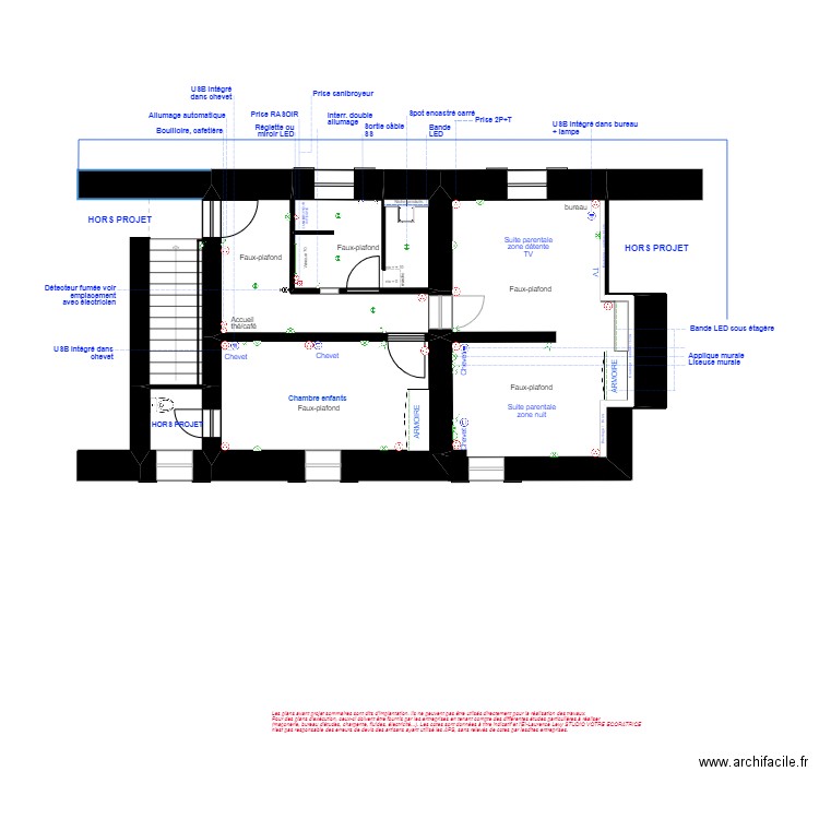 VALREAS ELEC R+1. Plan de 4 pièces et 27 m2