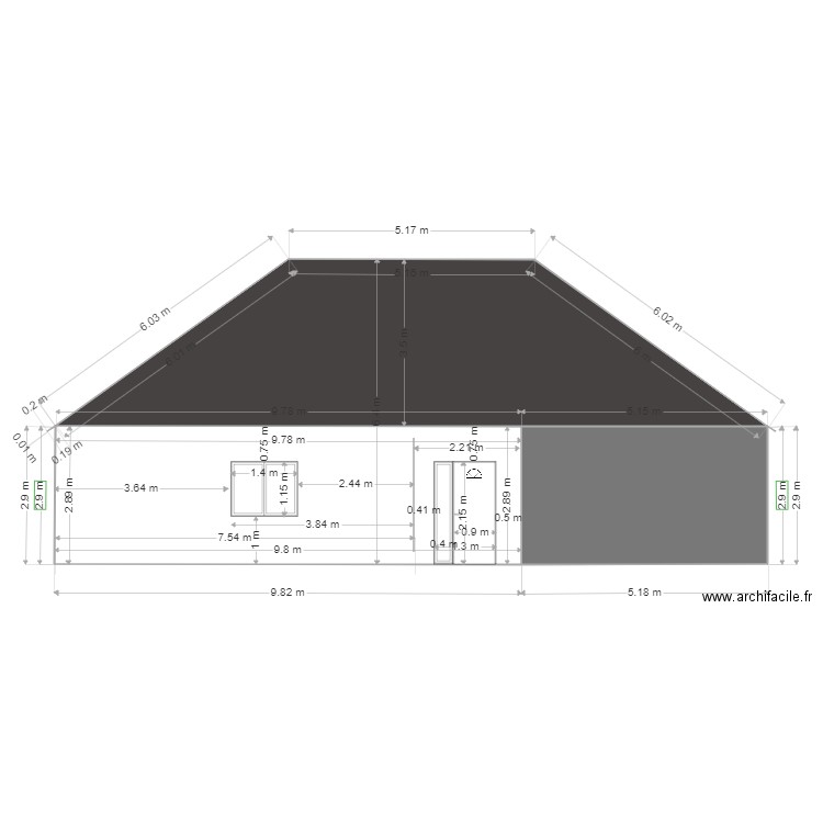 Mairie MAISON Plan de Facade 4 Droite DEF AOUT 2021. Plan de 0 pièce et 0 m2