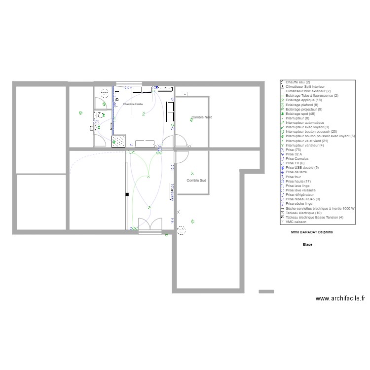 BARADAT Delphine. Plan de 0 pièce et 0 m2