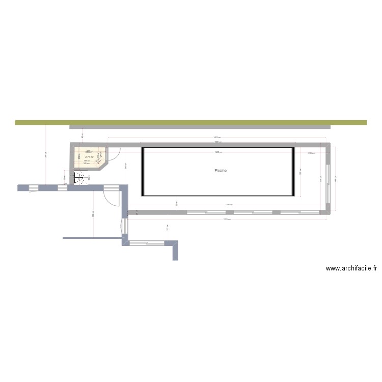 Extension piscine V2. Plan de 0 pièce et 0 m2