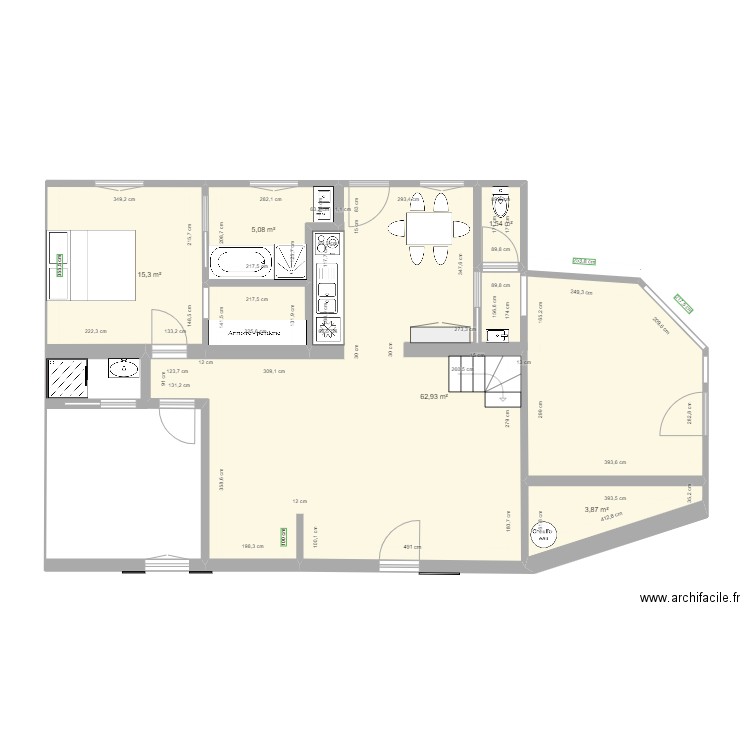 Maison Malvina Tranche 1 Bis. Plan de 10 pièces et 139 m2