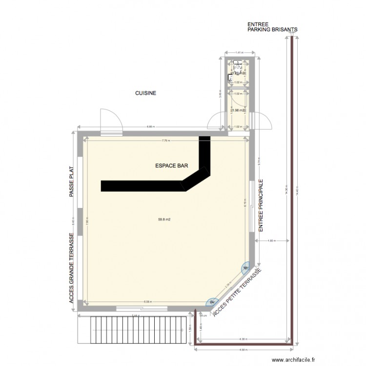 BAR SALLE BNO. Plan de 0 pièce et 0 m2