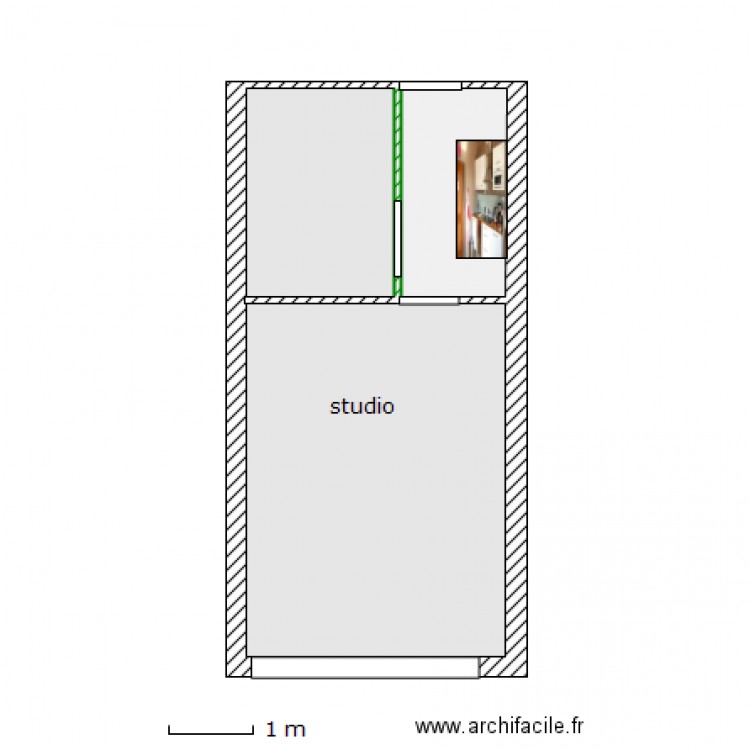 studette1. Plan de 0 pièce et 0 m2