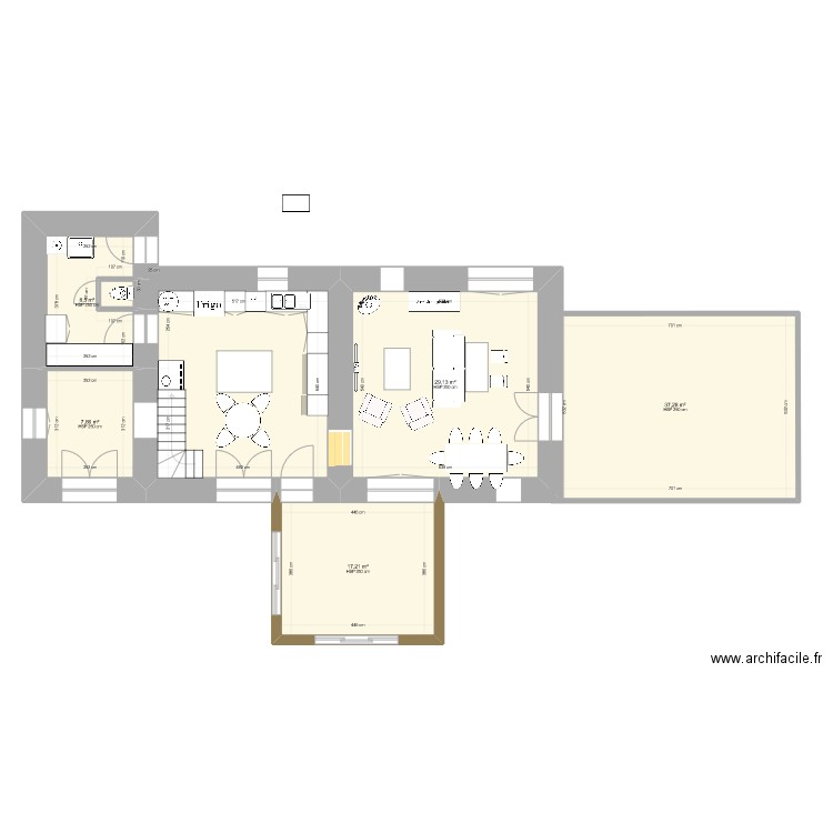 Maison Al v4. Plan de 17 pièces et 202 m2