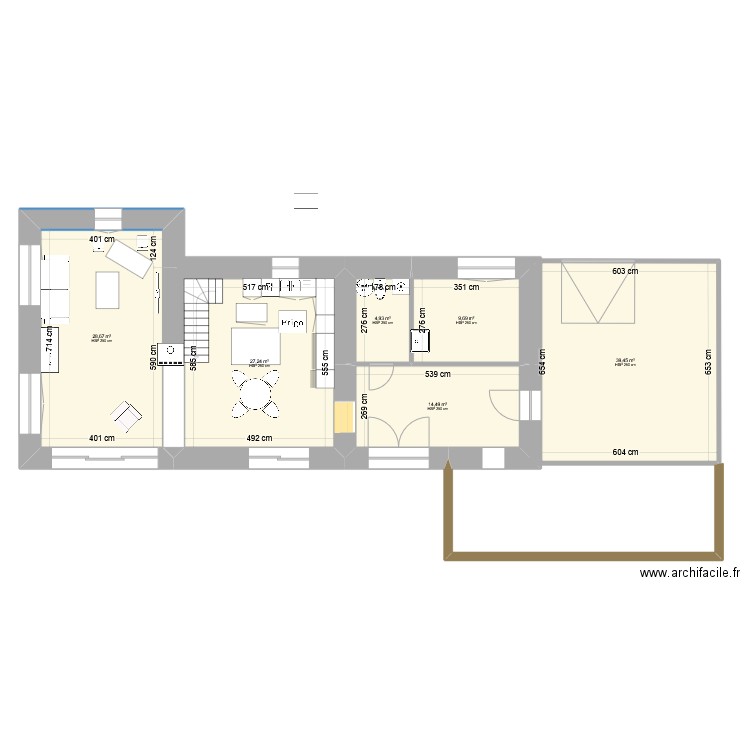 Maison Al v4. Plan de 17 pièces et 202 m2