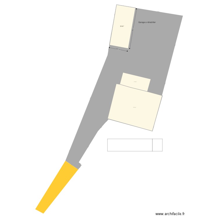 parcelle 336. Plan de 3 pièces et 138 m2