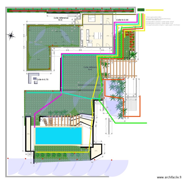 Barnouins 8 Plans réseau jardin. Plan de 19 pièces et 178 m2