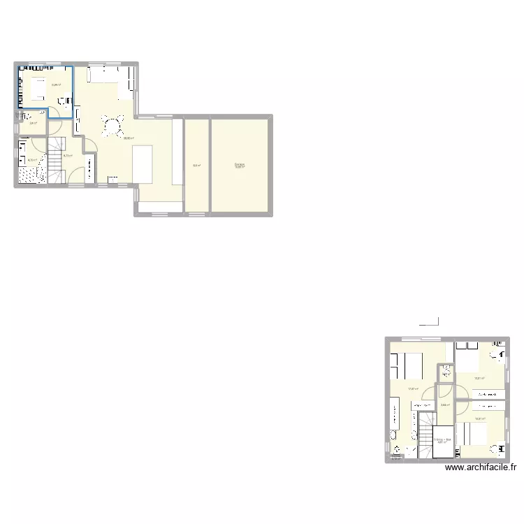 MI 2 carr&eacute;s. Plan de 