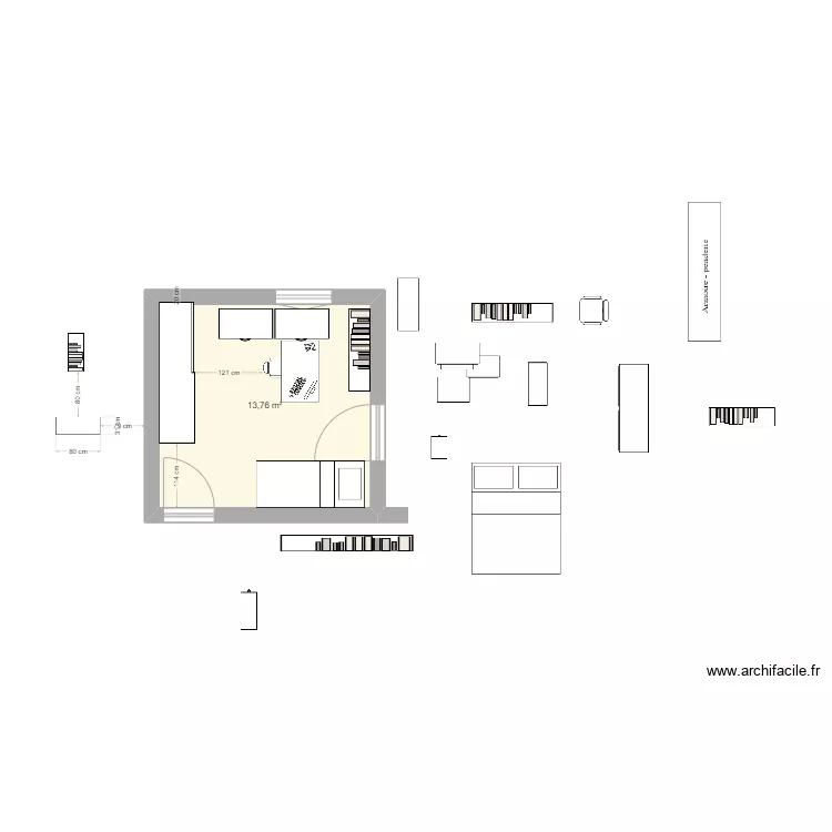 chambre brro. Plan de 