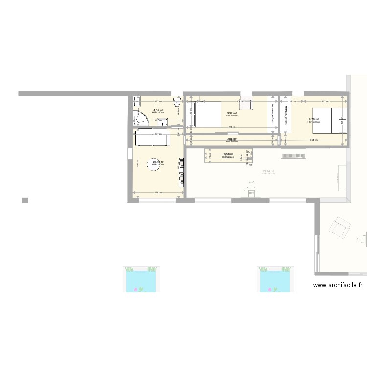 Maouris nord sud 5 façades. Plan de 0 pièce et 0 m2