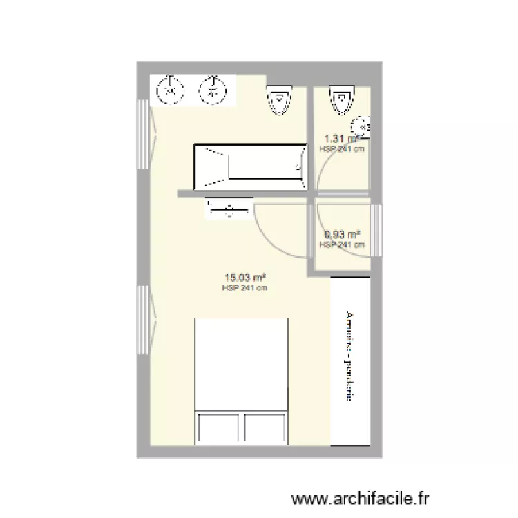 chambre maitre les magnanarelles. Plan de 