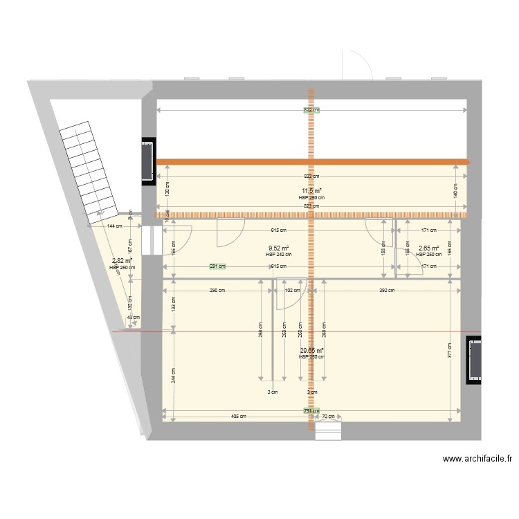 Chateaumeillant Etage. Plan de 0 pièce et 0 m2