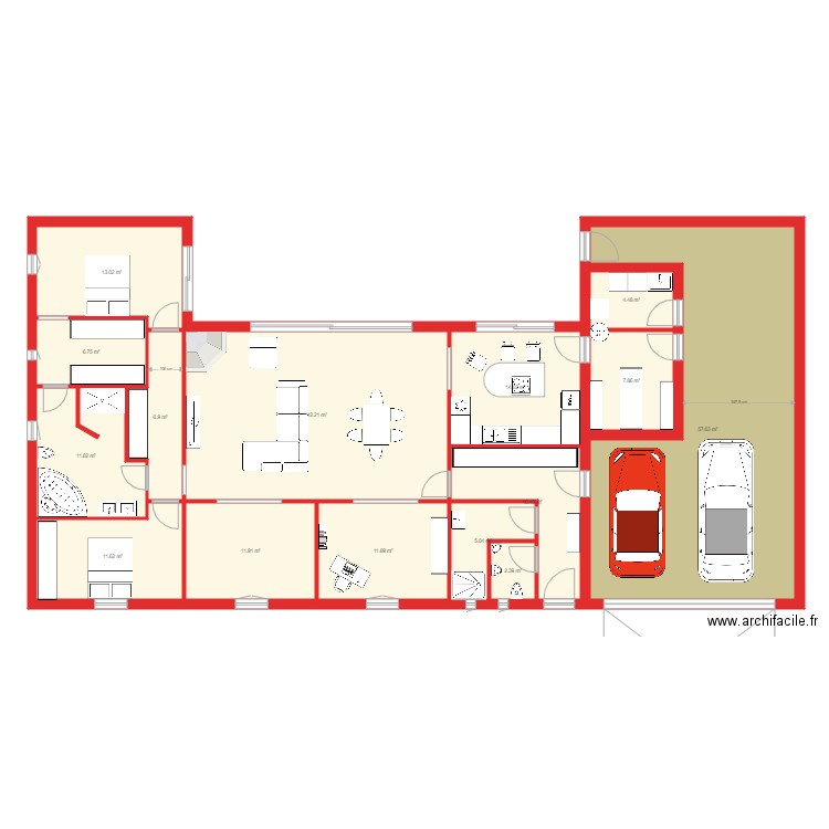 full house 5. Plan de 0 pièce et 0 m2