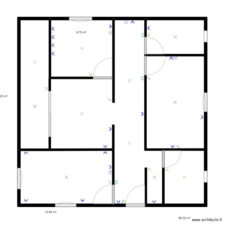 Plan Architecture1. Plan de 4 pièces et 90 m2