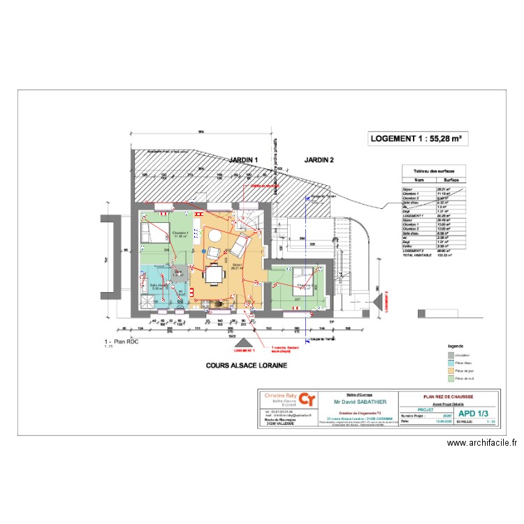 Sabatier RDC. Plan de 0 pièce et 0 m2