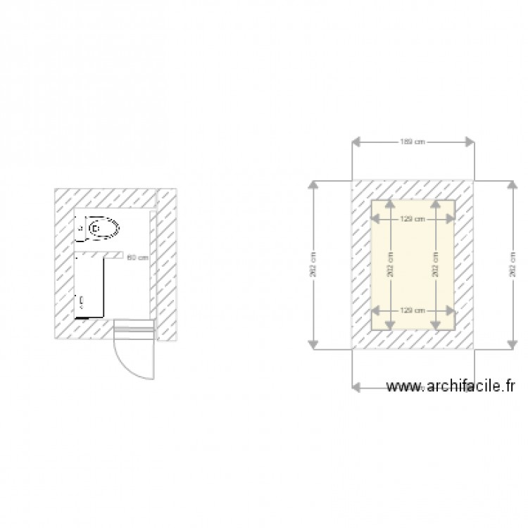 plan WC rochebaudin. Plan de 0 pièce et 0 m2