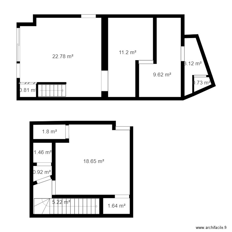 BAR LA FONTAINE . Plan de 12 pièces et 78 m2