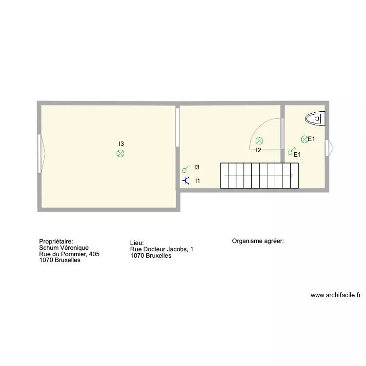 SousSol Docteur Jacobs. Plan de 