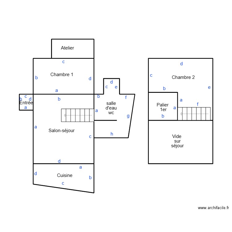 LANDREVARZEC BIGNON. Plan de 9 pièces et 47 m2