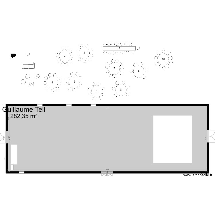 Ann&Yves. Plan de 1 pièce et 282 m2