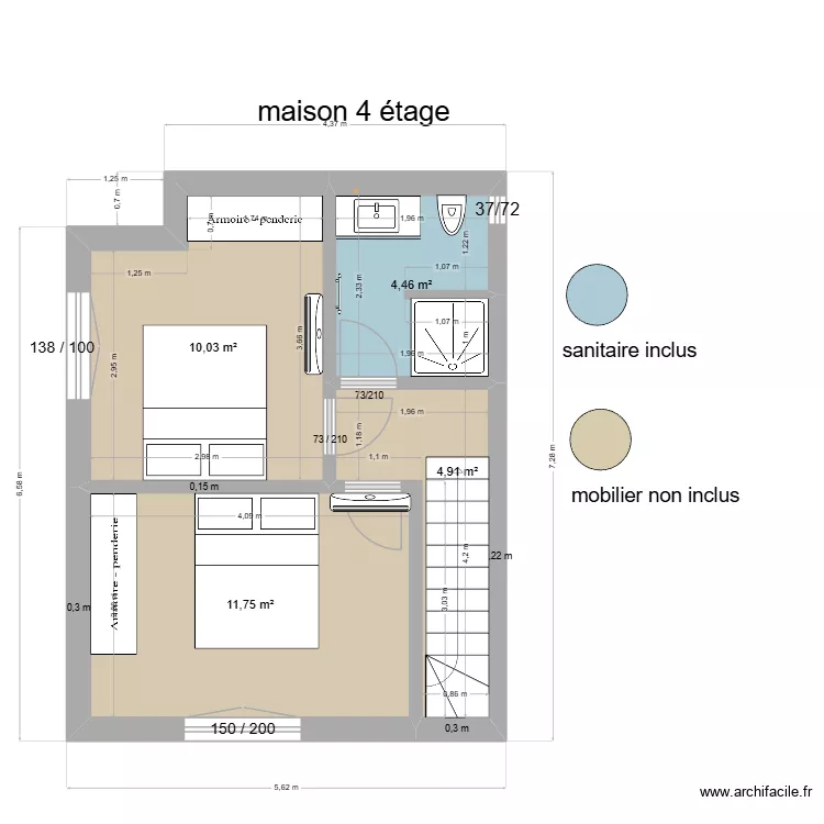 ch 4. Plan de 4  et 31 m²