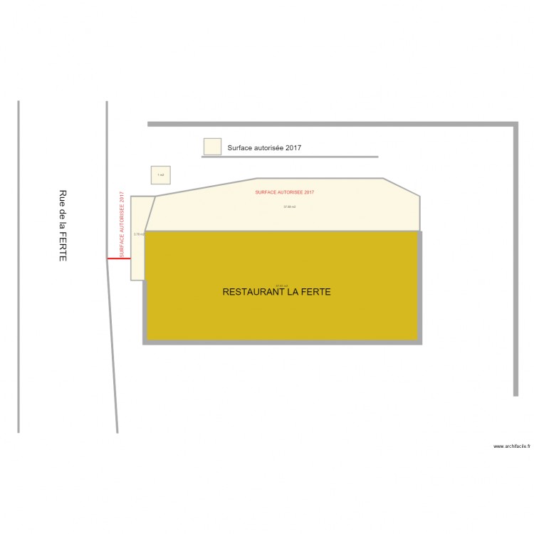 TERRASSE FERTE surface autorisée. Plan de 0 pièce et 0 m2