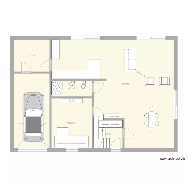 Mix Moda Actua 135m2. Plan de 