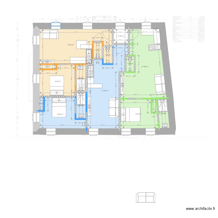 La poste v2. Plan de 0 pièce et 0 m2