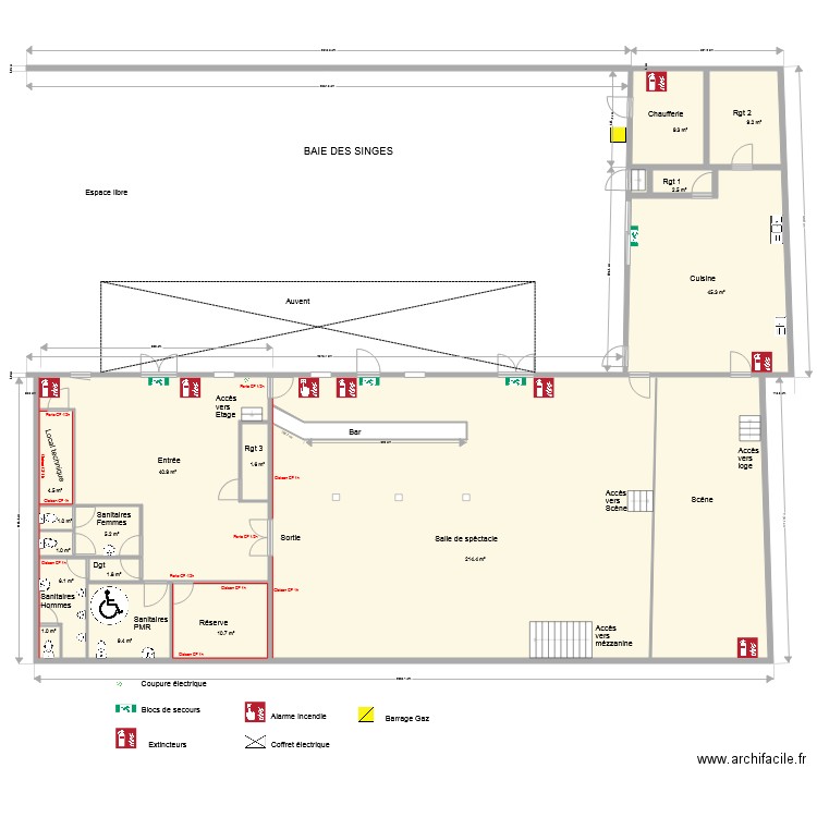 Baie des singes RDC. Plan de 0 pièce et 0 m2