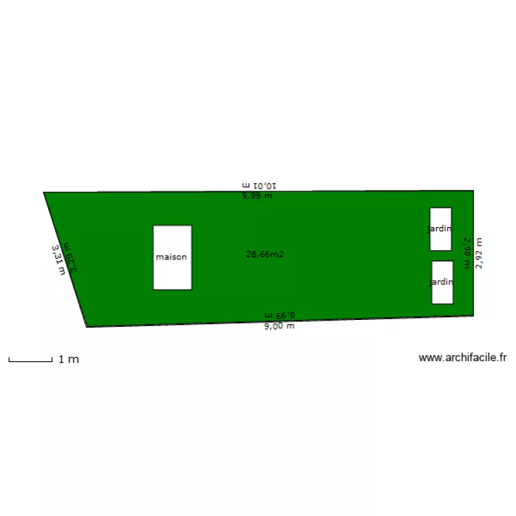 terrain dalais. Plan de 