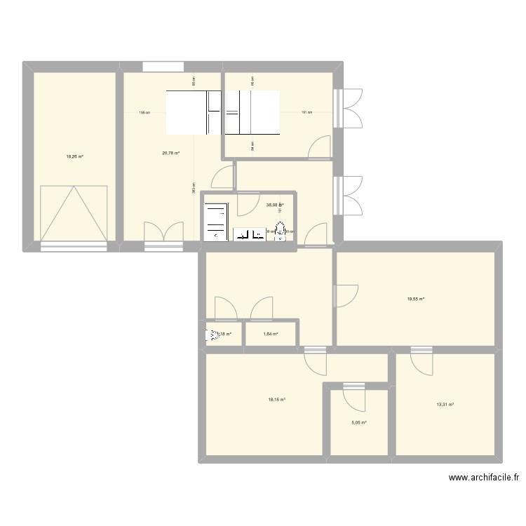 Marcy plan surelevation 4. Plan de 9 pièces et 136 m2