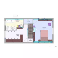 Arquenne 1er chambre dressing sdb agrandissement sdb