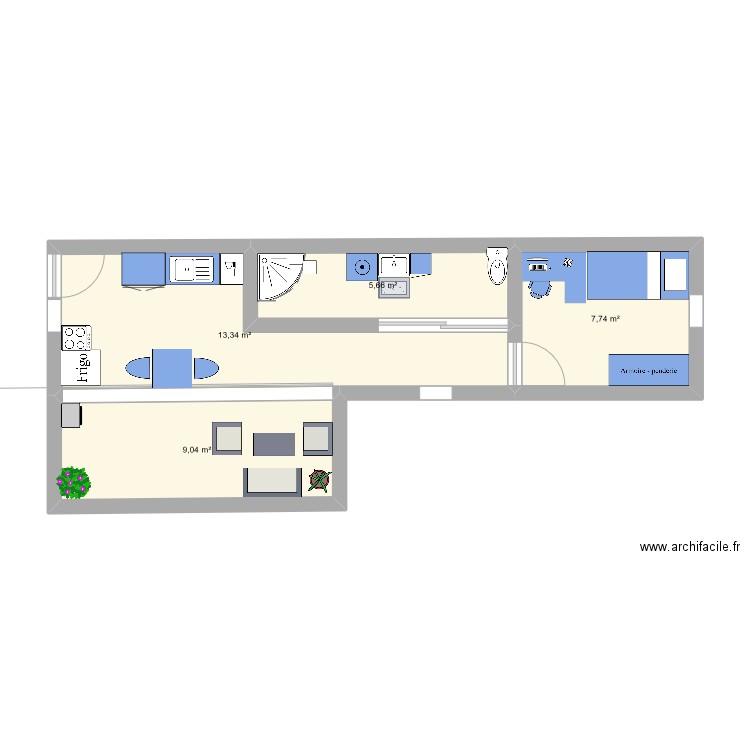 conteneur techno . Plan de 0 pièce et 0 m2