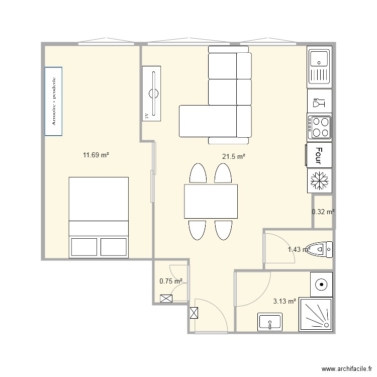 34 av gare projeté. Plan de 0 pièce et 0 m2