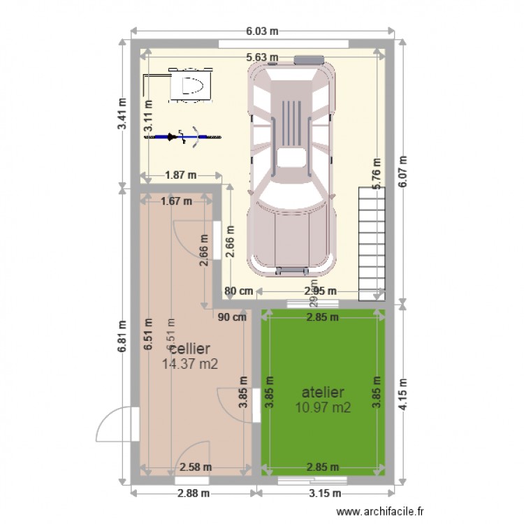  garage amenagement. Plan de 0 pièce et 0 m2