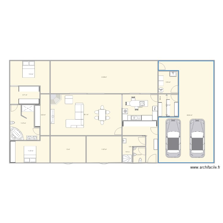 full house 1. Plan de 0 pièce et 0 m2