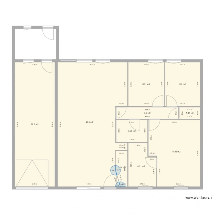 extension garage suite. Plan de 10 pièces et 125 m2