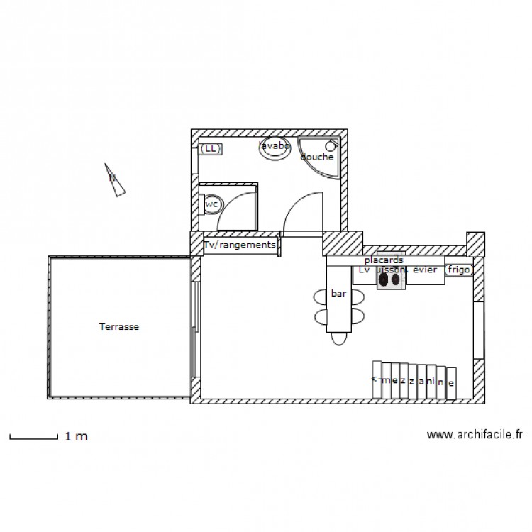 Appt T1  Le Revit rez-de-jardin. Plan de 0 pièce et 0 m2