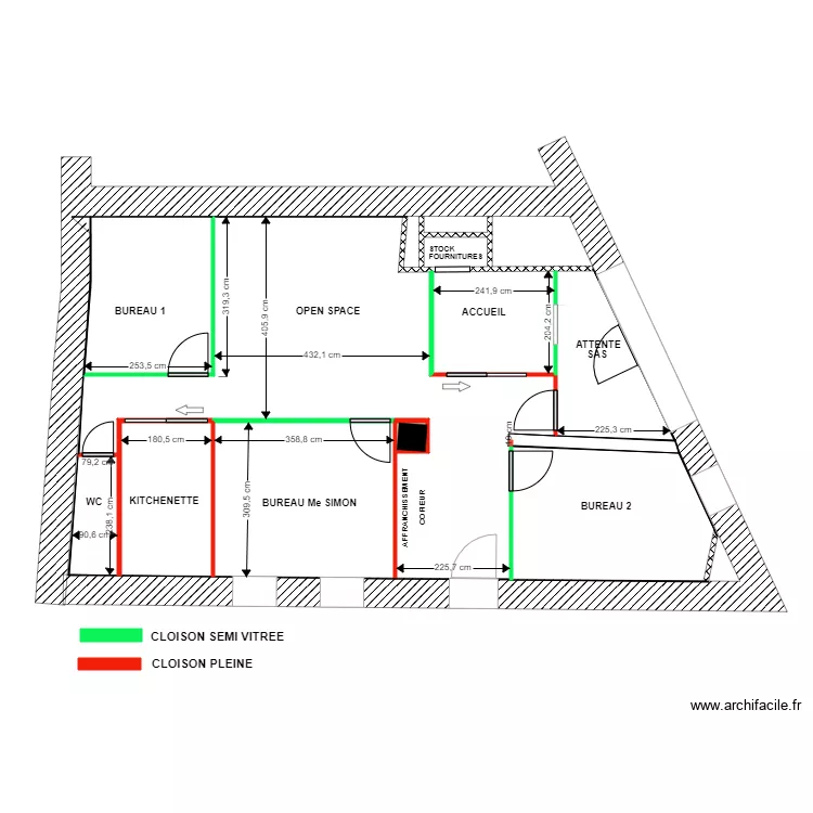 SIMON PROJET 5 cot&eacute;. Plan de 