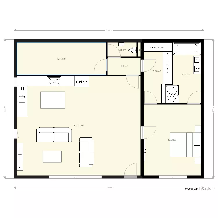 grange la ct st andre. Plan de 