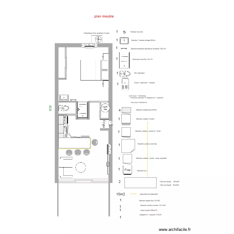 appart cap meuble sdb modif 3. Plan de 