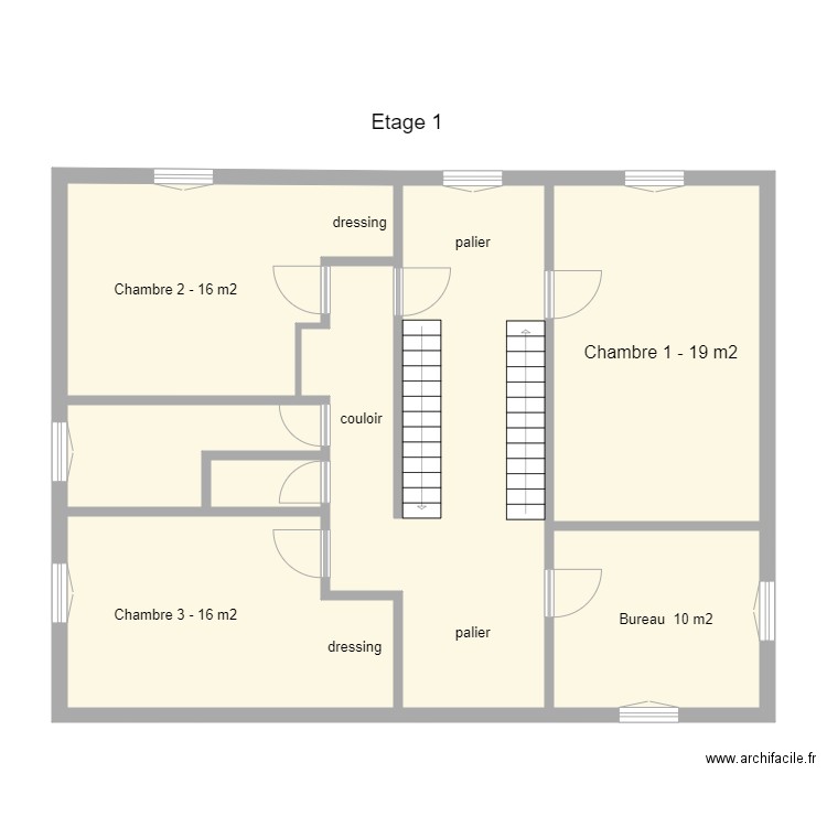 etage 1 ok Fournier. Plan de 0 pièce et 0 m2
