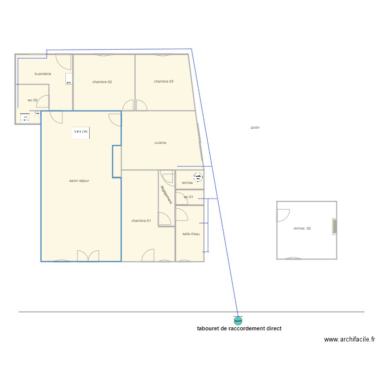 cotinet ass. Plan de 13 pièces et 158 m2