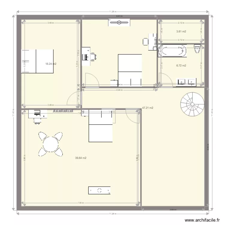 loft 2eme cote. Plan de 